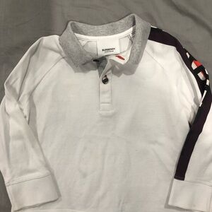 Burberry Kids White Polo Shirt